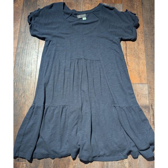 Anthropologie Saturday/Sunday Charcoal Grey Tiered Knit Dress - Size L - Picture 1 of 6